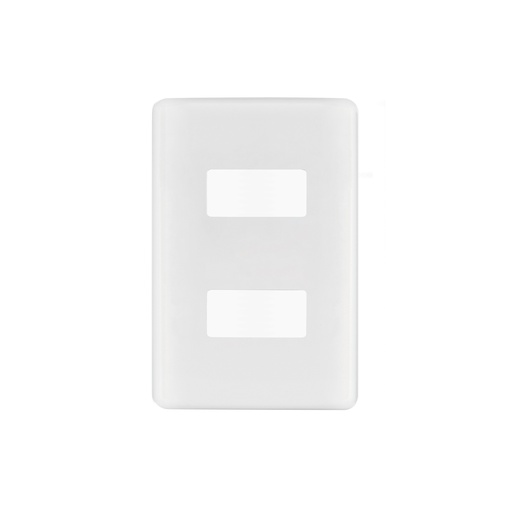 [T27223] Placa 2 módulos de ABS, blanca, Volteck Basic - Pag 540