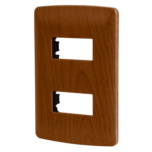 [T46393] Placa 2 módulos de ABS, línea Italiana, acabado madera - Pag 519