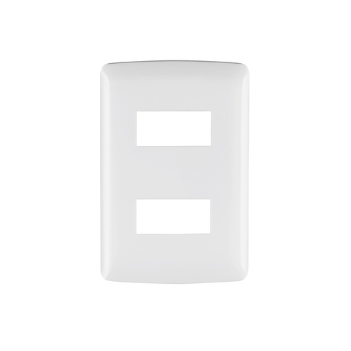 [T48133] Placa 2 módulos de ABS, línea Italiana, color blanco - Pag 394