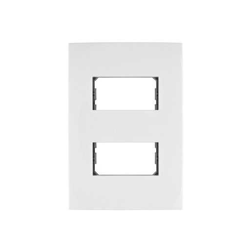 [T48304] Placa 2 módulos de ABS, línea Oslo, color blanco, Volteck - Pag 398
