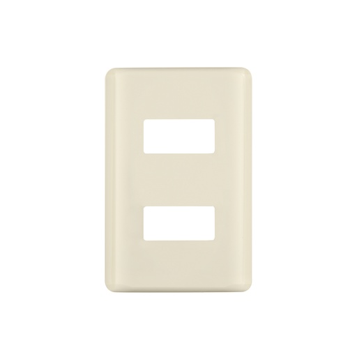 [T27232] Placa 2 módulos, marfil, línea Volteck Basic - Pag 540