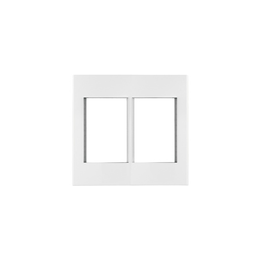 [T47065] Placa 2 ventanas, 6 módulos, línea Española, color blanco - Pag 400