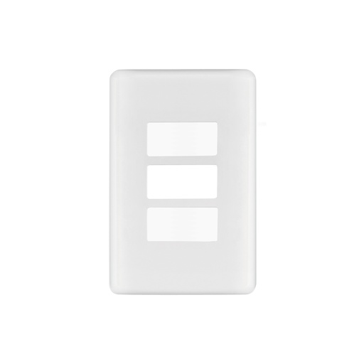 [T27224] Placa 3 módulos de ABS, blanca, Volteck Basic - Pag 540