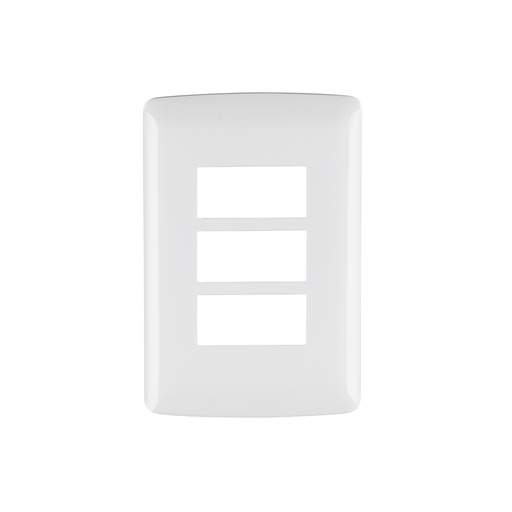 [T48136] Placa 3 módulos de ABS, línea Italiana, color blanco - Pag 394