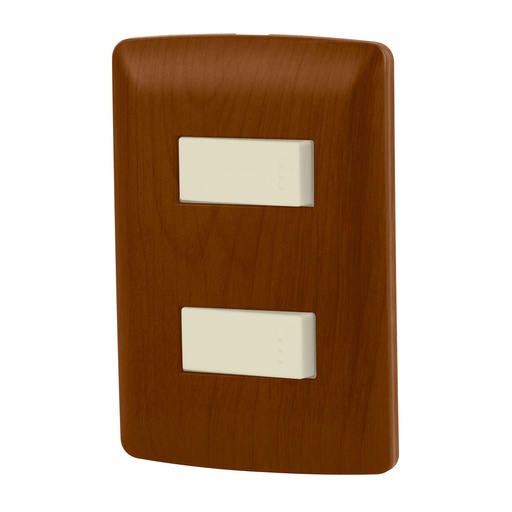 [T49932] Placa armada 1 interruptor 1 escalera, madera,línea Italiana