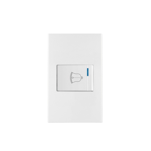 [T45604] Placa armada 1 interruptor de timbre,1.5mod, Española,blanco - Pag 401