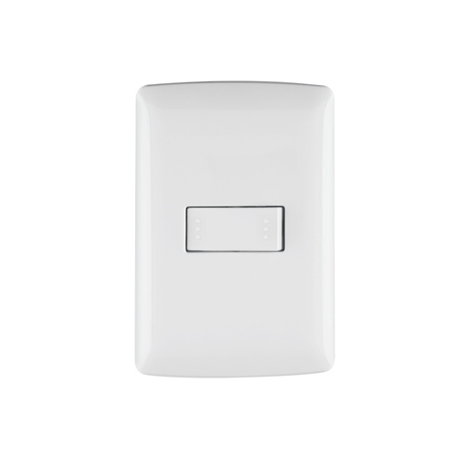 [T46460] Placa armada 1 interruptor escalera, blanco, línea Italiana - Pag 523