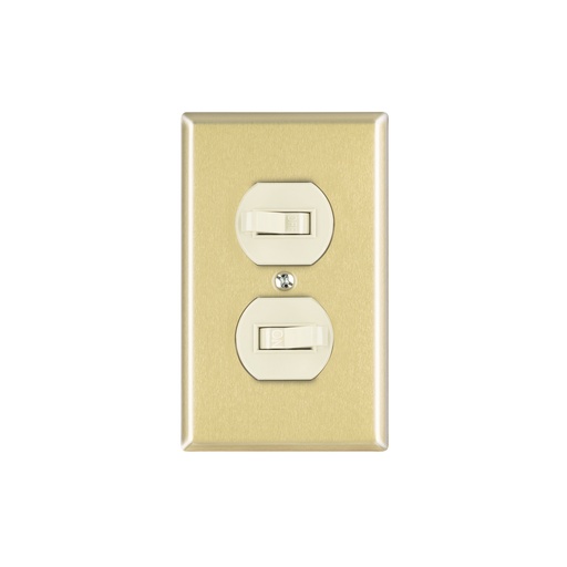 [T48498] Placa armada 2 interruptor sencillo, línea Standard, alumini - Pag 537