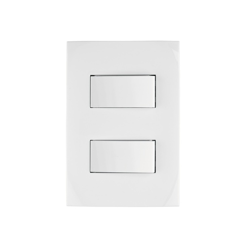 [T46494] Placa armada 2 interruptores sencillos, línea Oslo, blanco - Pag 399