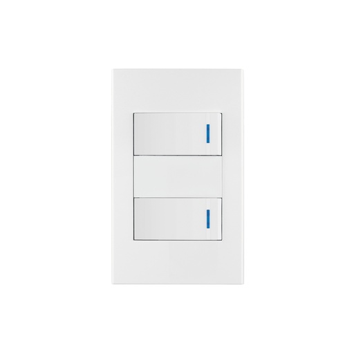 [T45596] Placa armada 2 interruptores, 1 módulo, Española, blanco - Pag 401