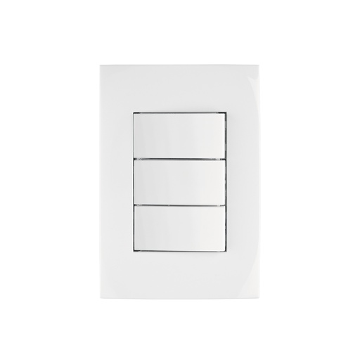 [T46496] Placa armada 3 interruptores sencillos, línea Oslo, blanco - Pag 399