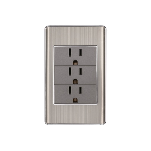 [T47850] Placa armada acero inox 3 contactos 1 módulo, Lisboa - Pag 533