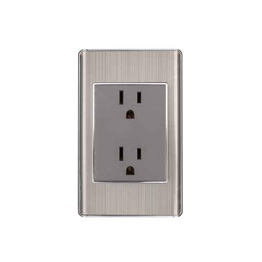 [T47849] Placa armada acero inox contacto dúplex 3 módulos, Lisboa - Pag 533