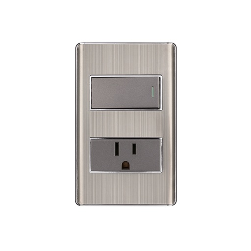 [T47845] Placa armada acero interruptor y contacto 1 módulo, Lisboa - Pag 533