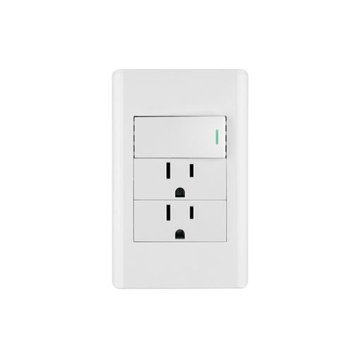 [T47968] Placa armada blanca interruptor y 2 contactos 1 mód, Lisboa - Pag 533