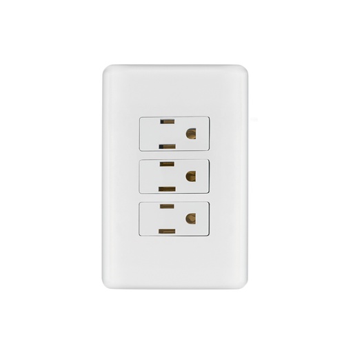 [T25082] Placa armada con 3 contactos, Volteck Basic - Pag 540