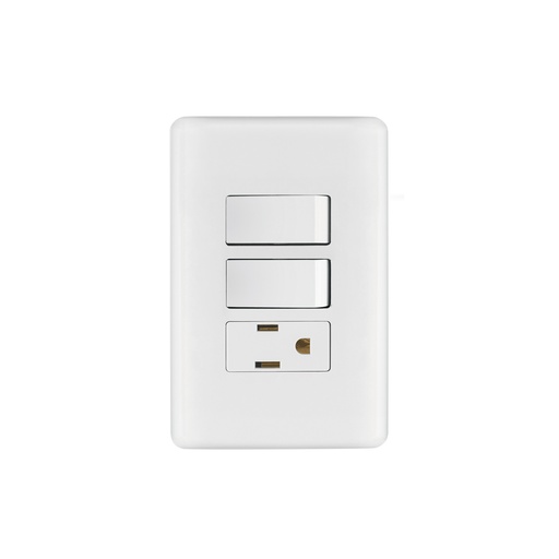 [T25081] Placa armada con contacto y 2 interruptores sencillos, Basic - Pag 540