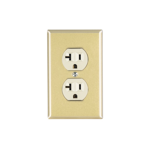 [T48496] Placa armada contacto dúplex,2 polos,línea Standard, alumini - Pag 407