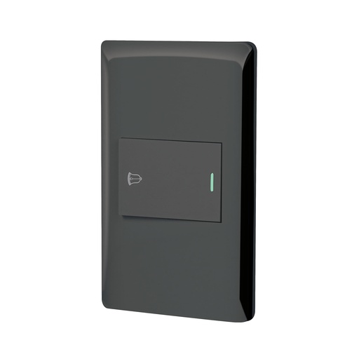 [T47896] Placa armada negra 1 interruptor de timbre 1.5 mód, Lisboa - Pag 532