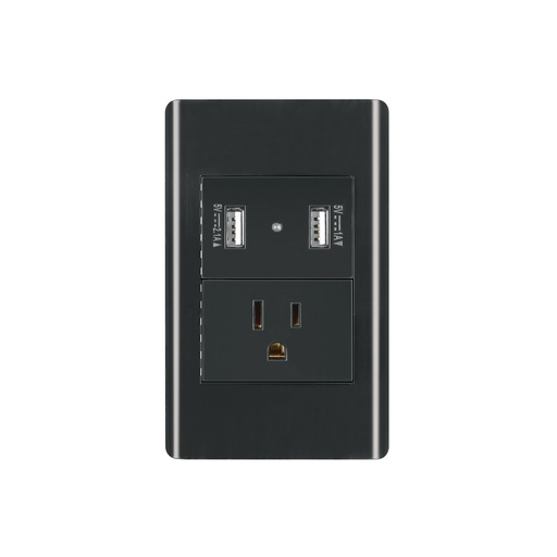 [T47904] Placa armada negra contacto y 2 puertos USB 1.5 mód, Lisboa - Pag 533