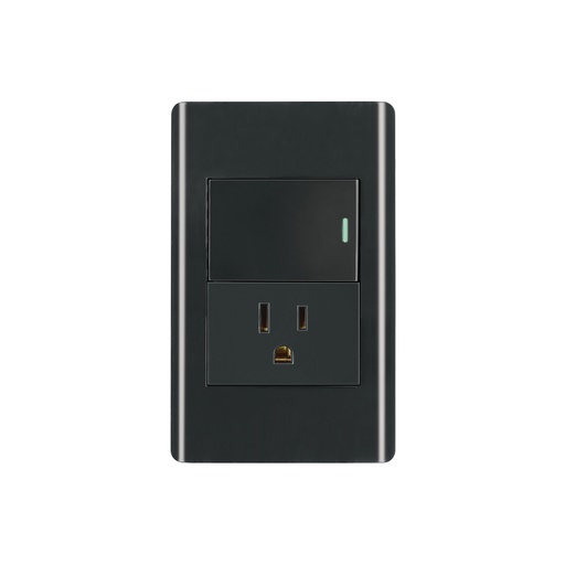 [T47899] Placa armada negra interruptor y contacto 1.5 mód, Lisboa - Pag 533