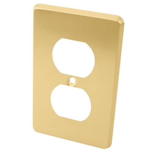 [A116803] Placa de aluminio, Contacto redondo duplex