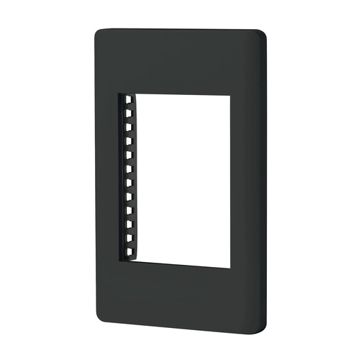 [T47872] Placa negra de 1 ventana 3 módulos, línea Lisboa, Volteck - Pag 530