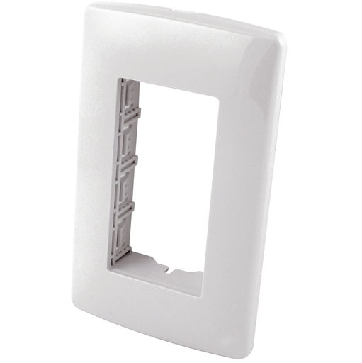 [A118309] Placa plastica ABS para contacto duplex oculto - Blanco