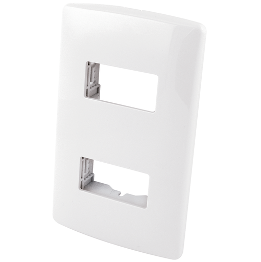 [A118307] Placa plastica PC dos ventanas - Blanco