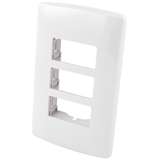 [A118308] Placa plastica PC tres ventanas - Blanco