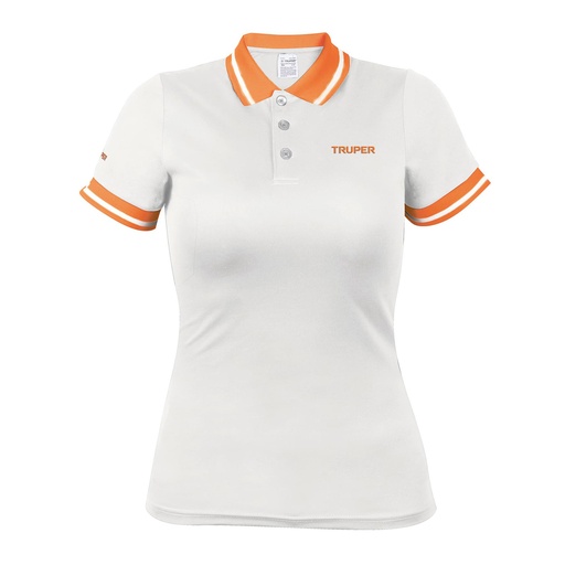 [T69979] Playera tipo polo dry fit blanca, para dama, talla M, Truper - Pag 503