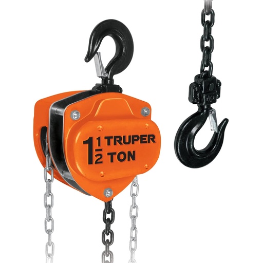 [T16825] Polipasto de cadena de 1-1/2 ton, Truper - Pag 410