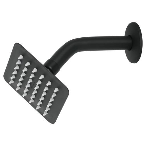 [T47746] Regadera cuadrada 4', acero inox, con brazo, negro, Túbig - Pag 642