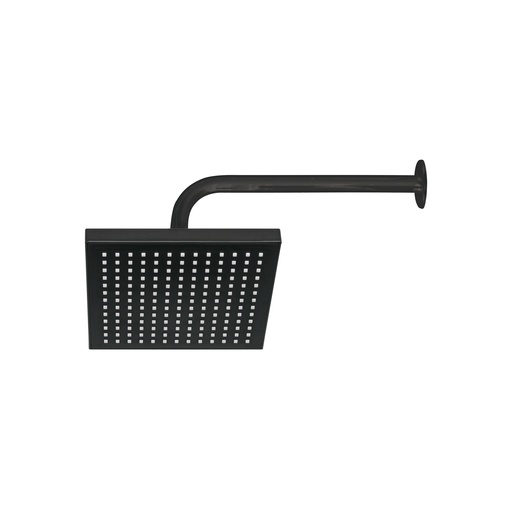 [T46748] Regadera cuadrada ABS 8' acabado negro mate con brazo, Foset - Pag 633