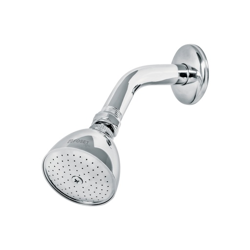 [T49448] Regadera cónica 2-1/2' brazo y chapetón de acero, Foset Aqua - Pag 632