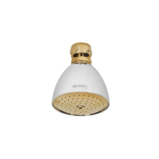 [T49148] Regadera cónica 2-1/2' cromo-oro sin brazo, Foset Aqua - Pag 632
