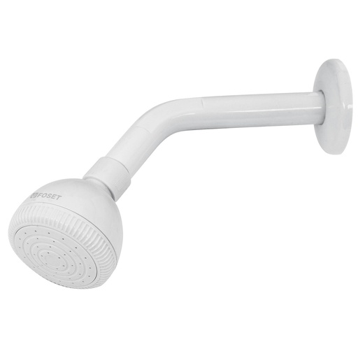 [T49269] Regadera plástica redonda 2-1/2' blanca, Foset Basic - Pag 624