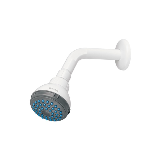 [T48293] Regadera plástica redonda 2-1/2' gris-blanca, Foset Basic - Pag 624