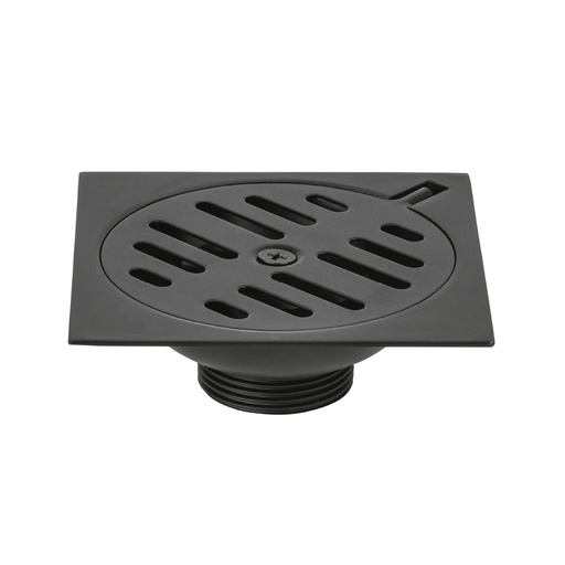 [T49538] Resumidero cuadrado 4'x4', metálico, negro, Foset Basic - Pag 507