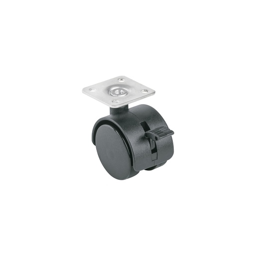 [T44388] Rodaja tipo yoyo de 40 mm con placa, con freno, Fiero - Pag 564