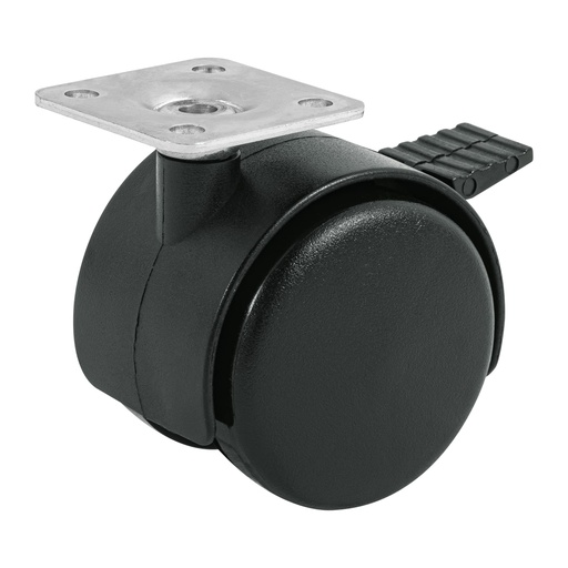 [T44389] Rodaja tipo yoyo de 50 mm con placa, con freno, Fiero - Pag 752