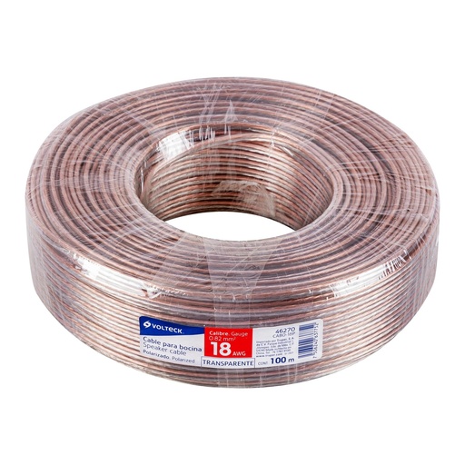 [T46270] Rollo de 100 m cable polarizado transparente p/bocina 18 AWG - Pag 515