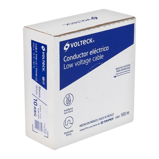 [T46055] Rollo de 100 m de cable THHW-LS 10 AWG blanco, Volteck - Pag 412