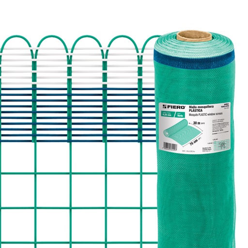 [T44951] Rollo de 30 m x 0.75 m de malla mosquitera plástica verde - Pag 559