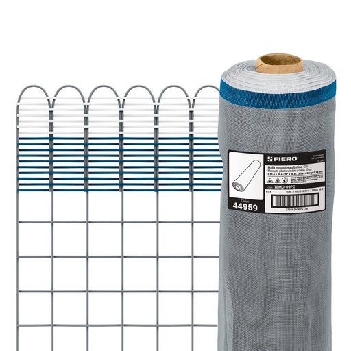 [T44959] Rollo de 30 m x 0.9 m de malla mosquitera plástica gris - Pag 746