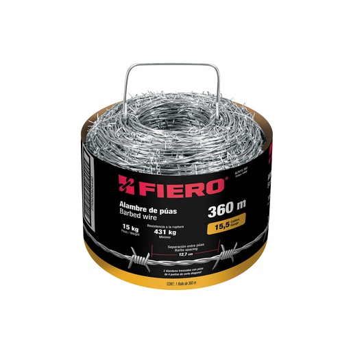 [T44888] Rollo de alambre de púas de 360 m calibre 15.5, Fiero - Pag 560