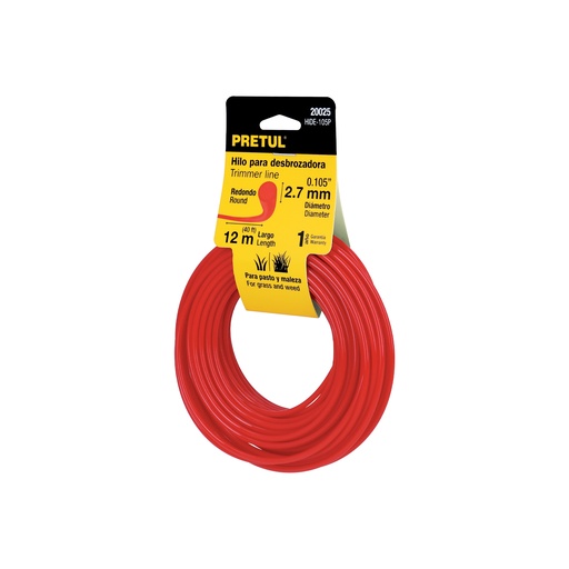 [T20025] Rollo de hilo para desbrozadora, 2.7 mm x 12 m, Pretul - Pag 279