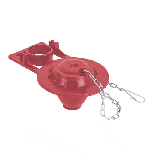 [T49362] Sapo de 2' de silicona para WC,rojo,c/cadena de acero inox - Pag 724