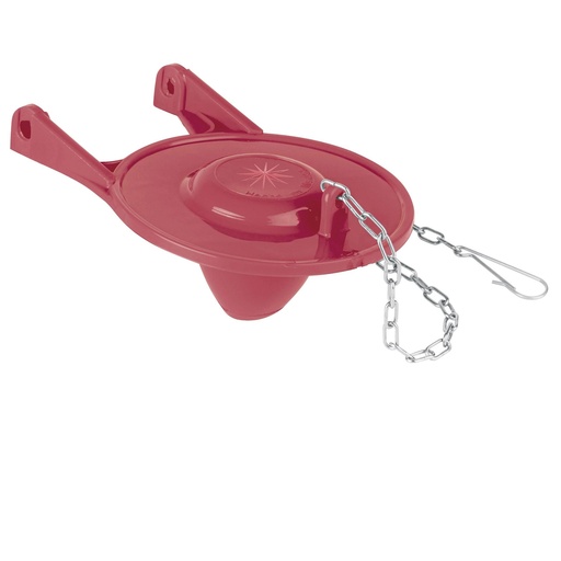 [T40173] Sapo de 3' de silicona para WC,rojo,c/cadena de acero inox - Pag 724