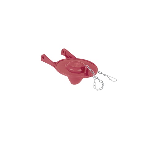 [T40173] Sapo de 3' de silicona para WC,rojo,c/cadena de acero inox - Pag 724
